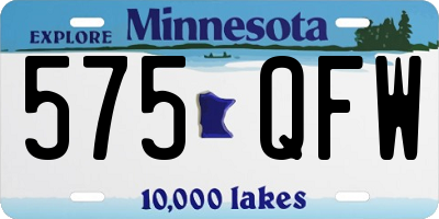 MN license plate 575QFW