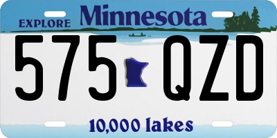 MN license plate 575QZD