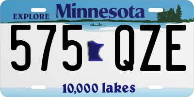 MN license plate 575QZE