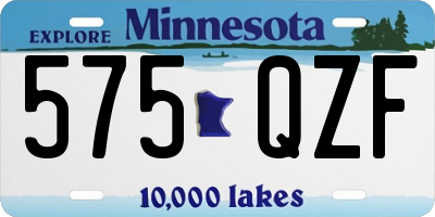 MN license plate 575QZF