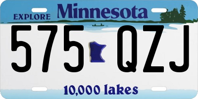 MN license plate 575QZJ