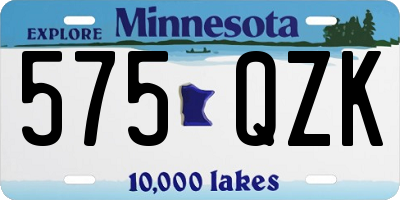 MN license plate 575QZK