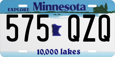 MN license plate 575QZQ