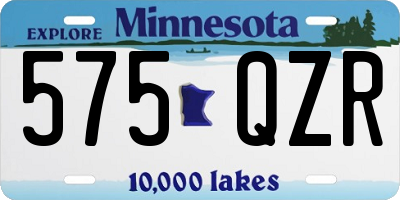 MN license plate 575QZR