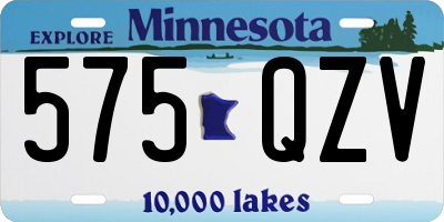 MN license plate 575QZV