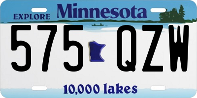 MN license plate 575QZW