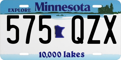 MN license plate 575QZX