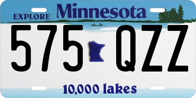 MN license plate 575QZZ