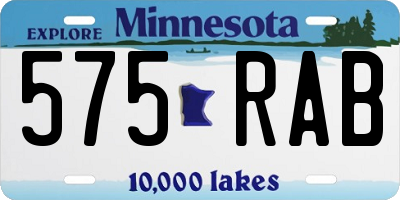 MN license plate 575RAB