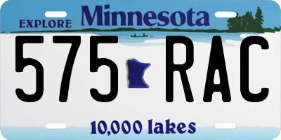 MN license plate 575RAC