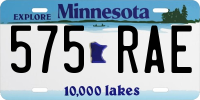 MN license plate 575RAE