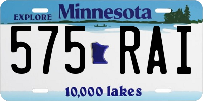 MN license plate 575RAI