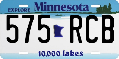 MN license plate 575RCB