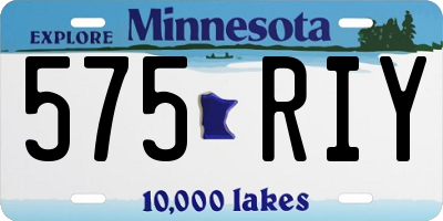 MN license plate 575RIY