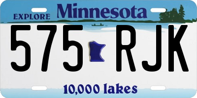 MN license plate 575RJK