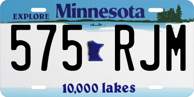 MN license plate 575RJM