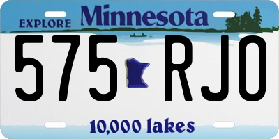 MN license plate 575RJO