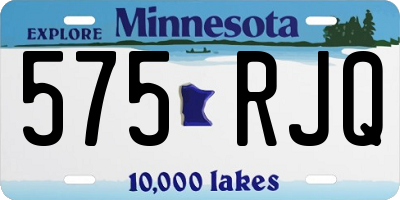 MN license plate 575RJQ