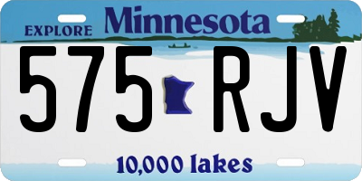 MN license plate 575RJV