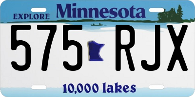 MN license plate 575RJX