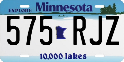 MN license plate 575RJZ