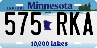 MN license plate 575RKA