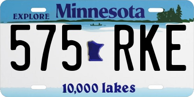 MN license plate 575RKE