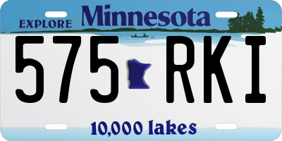 MN license plate 575RKI