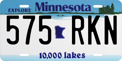 MN license plate 575RKN