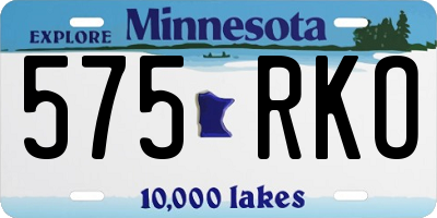 MN license plate 575RKO