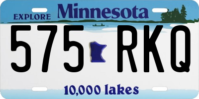 MN license plate 575RKQ