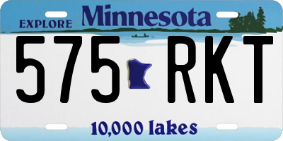 MN license plate 575RKT