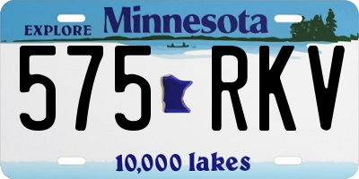 MN license plate 575RKV