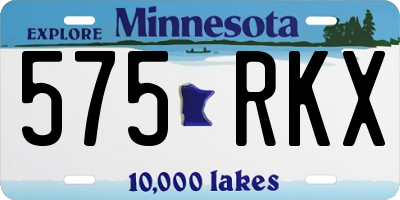 MN license plate 575RKX