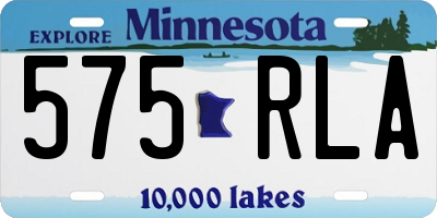 MN license plate 575RLA