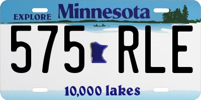 MN license plate 575RLE