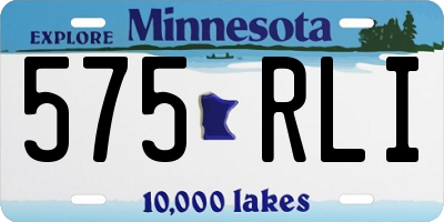 MN license plate 575RLI
