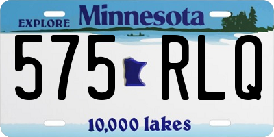 MN license plate 575RLQ