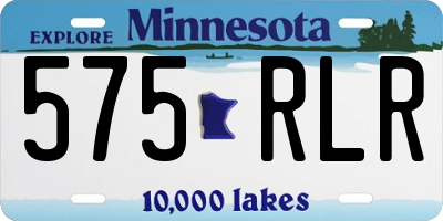 MN license plate 575RLR