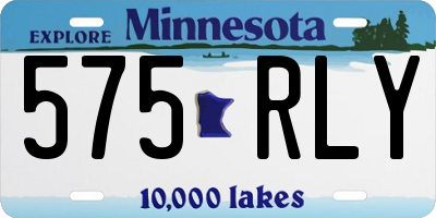 MN license plate 575RLY