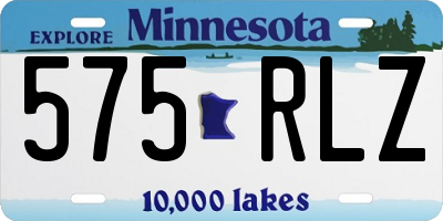 MN license plate 575RLZ