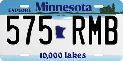 MN license plate 575RMB
