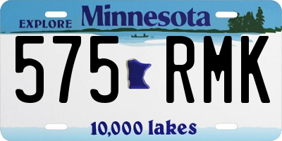 MN license plate 575RMK