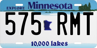 MN license plate 575RMT