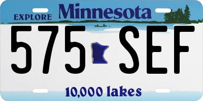 MN license plate 575SEF