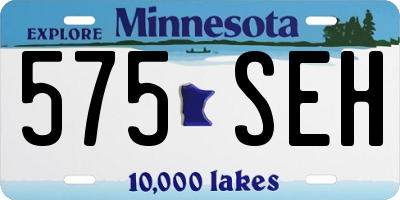 MN license plate 575SEH