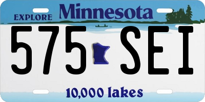 MN license plate 575SEI