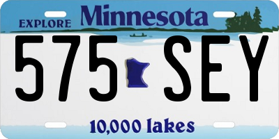 MN license plate 575SEY