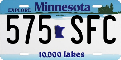 MN license plate 575SFC