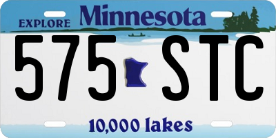 MN license plate 575STC